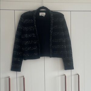 ba&sh Black Textured Sweater with glitter sz small